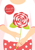Rose &eacute;clatante pour une maman ch&eacute;rie